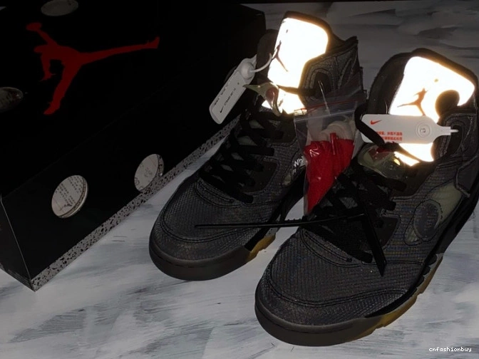 CT8480-001 Black Jordan Air x 5 Off-White 1206